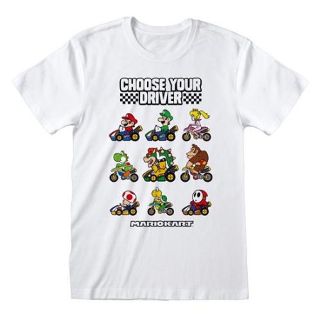 Heroes Inc. - Maglietta T-shirt Mario Kart choose your Driver Taglia S